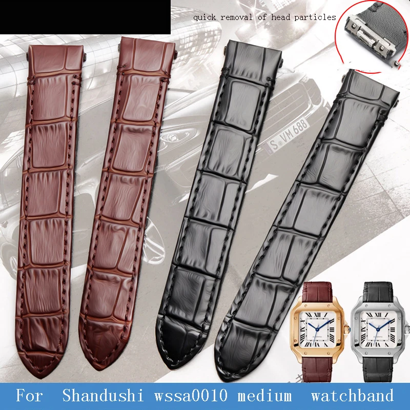 19mm 21mm new design watchband for Cartier wssa0010 medium replacement watch strap man's watch belt wristband Quick relea strap