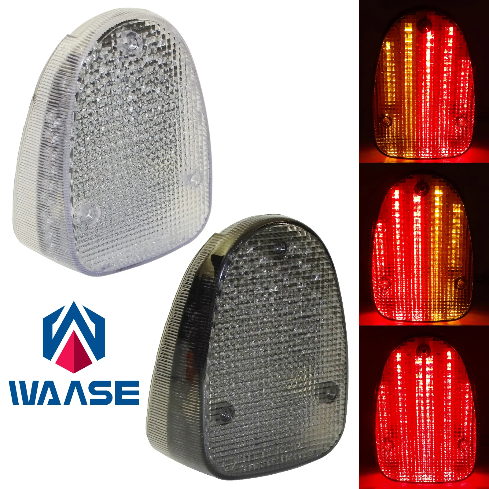 

waase E-MARK LED Integrated Blinker Tail Brake Turn Signals Light For YAMAHA Drag Star 650 1100 XVS650 XVS1100 Classic Silverado