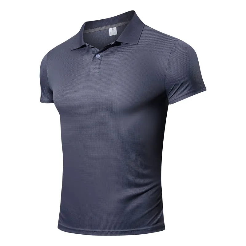 Quick Dry T-Shirt for Men, Running Jersey, Breathable Fitness Shirt, Tight Sportswear, Short Sleeve Shirt, Turn Down Collar