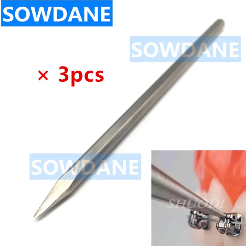 

3 pcs Dental Opener Tool for Opening Orthodontic Self Ligating Passive Bracket Stainless Steel Single end Oral Care Tool
