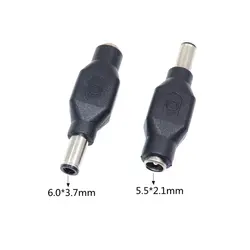 1PCS 6.0*3.7 mm Male to 5.5*2.1 mm Female With Pin DC AC Power Adapter Plug Connector DC Jack Tip Notebook Laptop for Asus