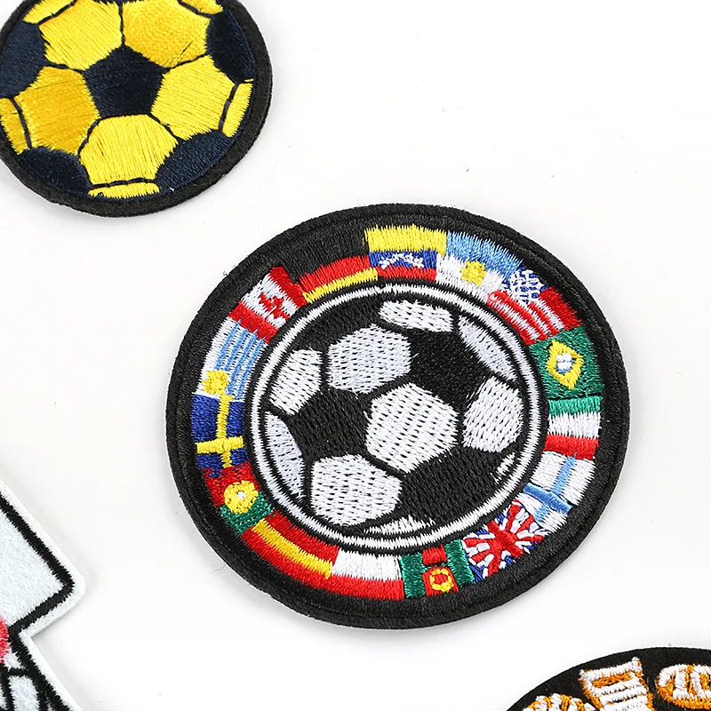 Ferro sulle toppe per abbigliamento striscia calcio basket Sport Badge Sticker sui vestiti per bambini toppe ricamate Applique fai da te