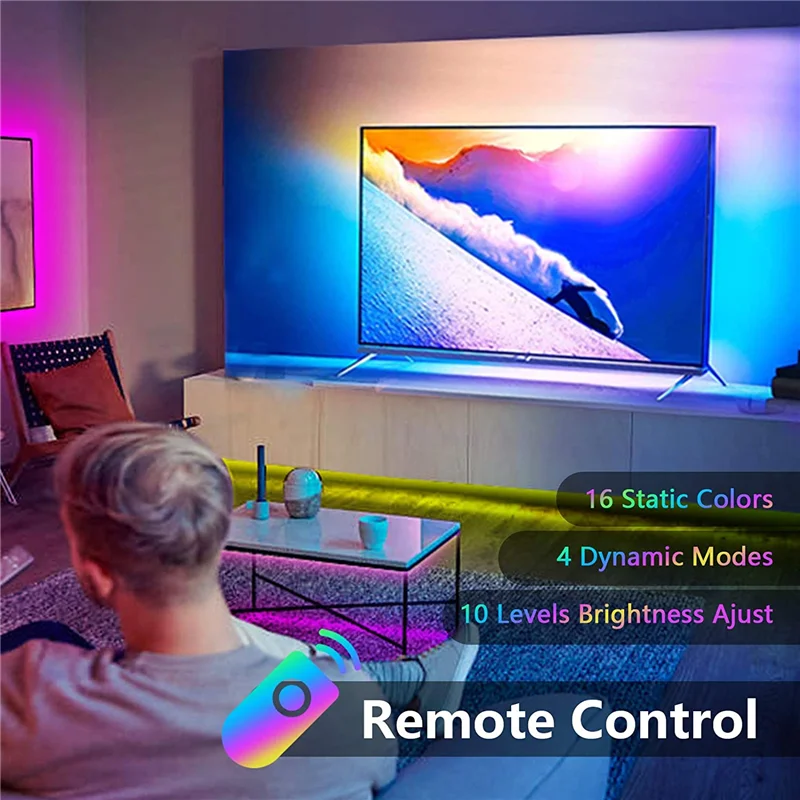 LED Strip Light Bluetooth USB Powered LED Lights Strips With Remote RGB 2835 Color Changing LED TV Backlights For Home Decor