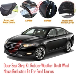 Kit de tira de sellado para puerta, cubierta de motor de ventana autoadhesiva, insonorizada, de goma, con reducción de ruido del viento, apta para Ford Taurus