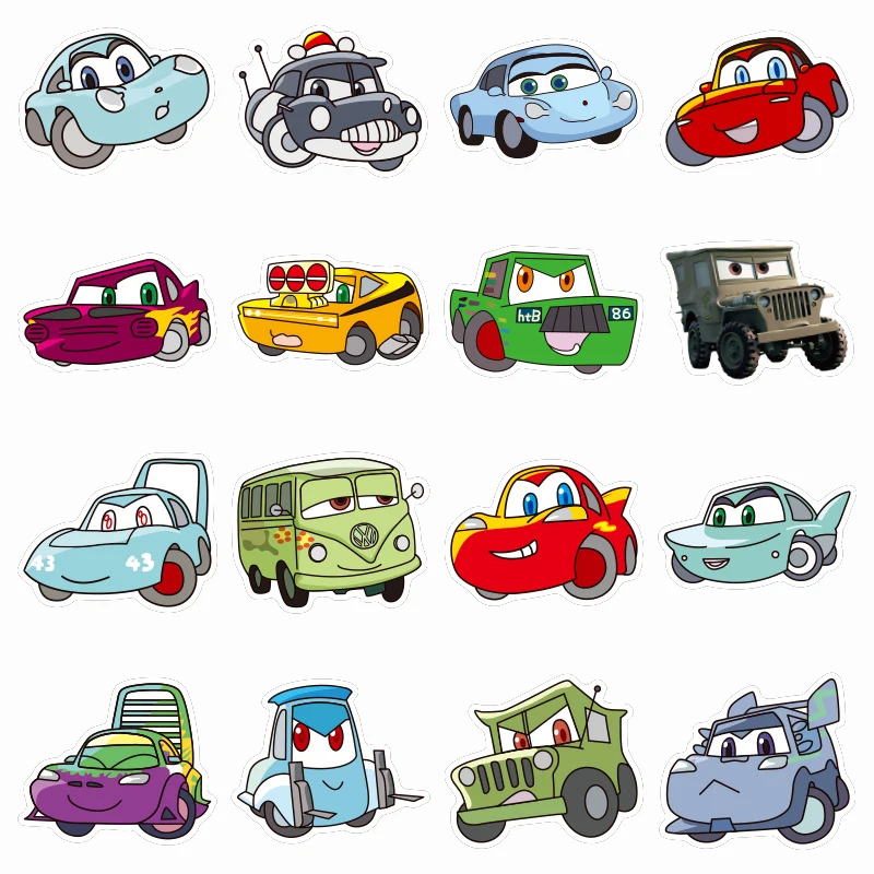 10/30/50PCS Disney Cute Cartoon Mcqueen Cars Graffiti Stickers Laptop Guitar Phone Wall Skateboard Waterproof Kid Sticker Toy