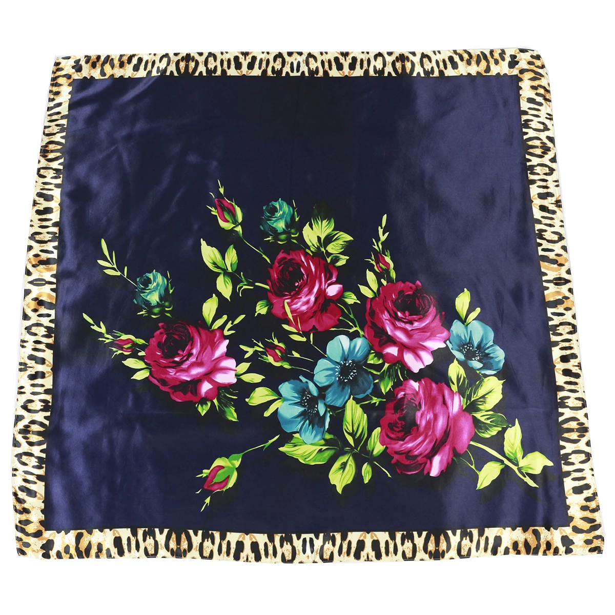 Women Scarf Flower Neckerchief платки на голову модные леопардовый принт