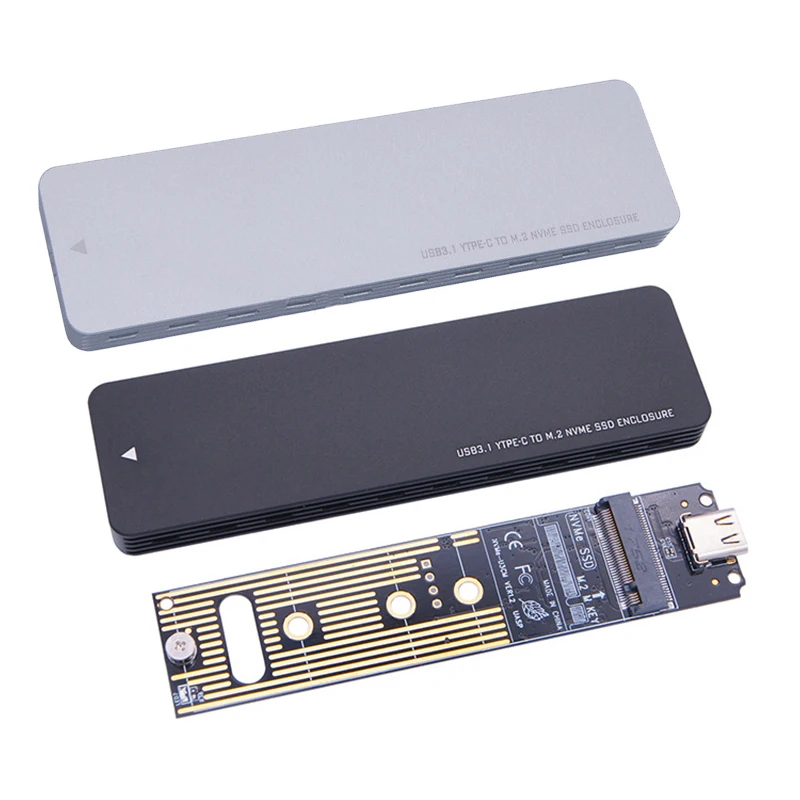 NVME Aluminum TypeC3.1 Mobile HDD Enclosure TYPE C3.1 JMS583 Chip M.2 To USB3.1  Hard Disk Box Adapter Converter Expansion Case