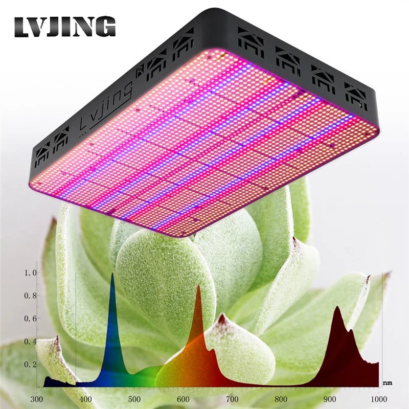 LVJING 600W 1200W 2500W 3000W 4000W Full Spectrum Grow Light LED Timing Lamp For Plants Indoor Flowers Hydroponics Tent Growbox