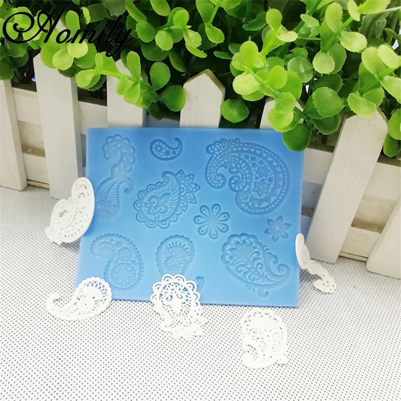 Amoliy Silicone Cake Lace Mat Silicone Mold Cake Decoration Mold Fondant Chocolate Sugar Icing Mat Pad Baking Accessories