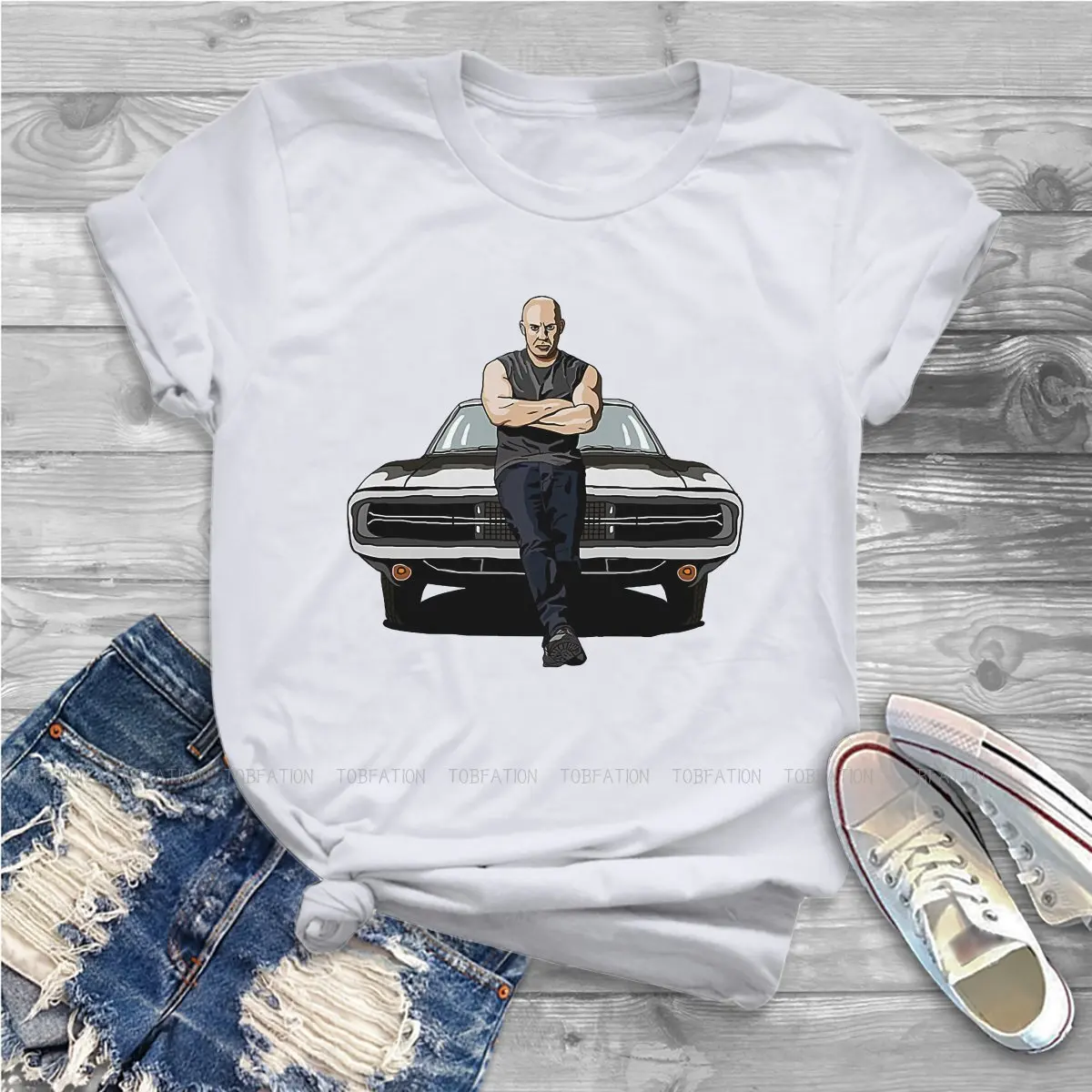 Domenic Torento's Dodge Kawaii Girls Women T-Shirt Fast and Furious Blusas Harajuku Casual Short Sleeve Vintage Oversized Tops