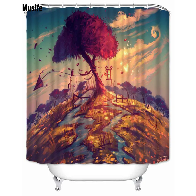 Musife Custom High Quality Che Guevara Shower Curtain Waterproof Bathroom Polyester Fabric Bathroom Curtain