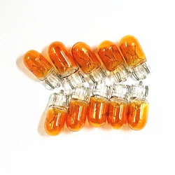 10Pcs Car Bulbs DC 24V 5W T10 W5W 194 501 Auto Xenon Halogen Amber Orange Interior Light License Plate Lights Sidelight Lamp