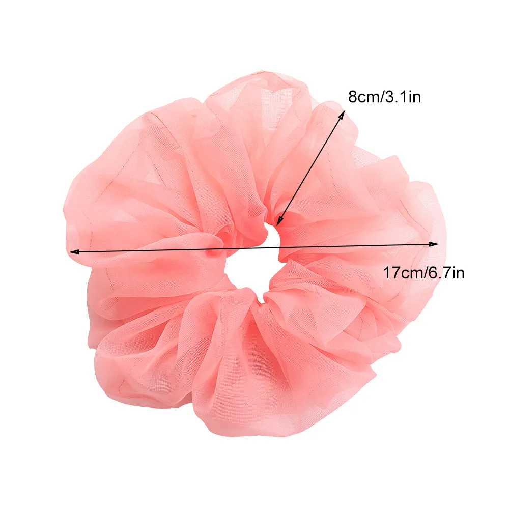 For Woman Oversized Lace Hair Scrunchie Solid Color Elastic Hair Ropes Hair Ties Hair Band Elegant Hair Accessories