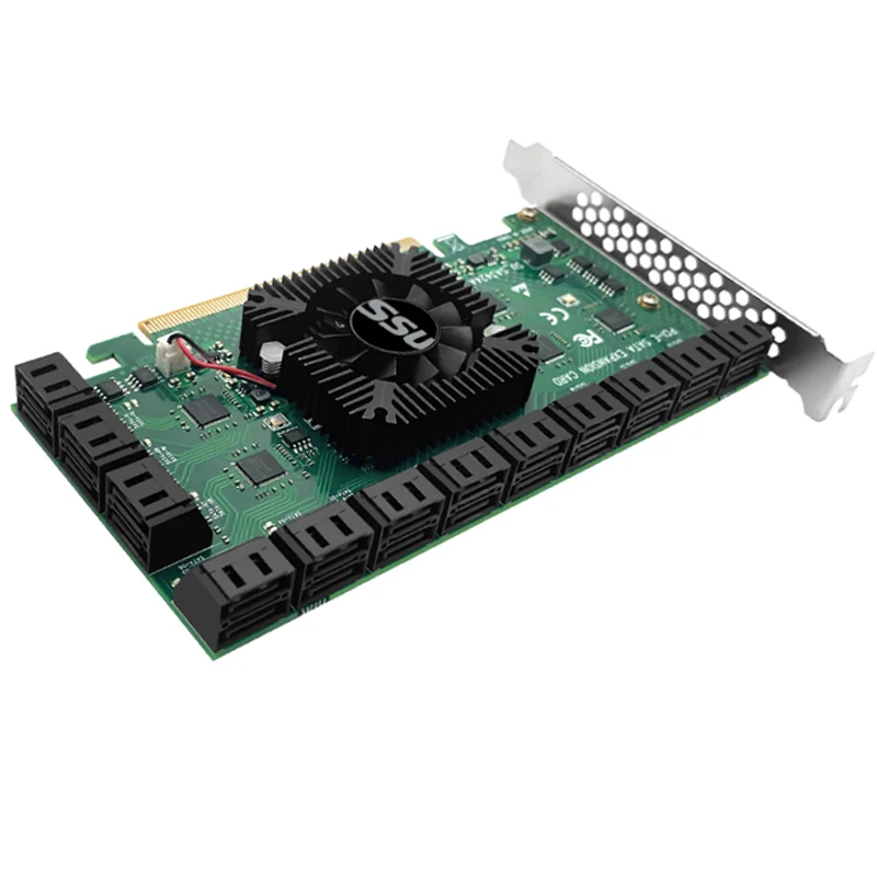 Chi na wydobycie Riser 24 Port SATA PCI Express X16 kontroler SATA PCI-E Adapter PCIE SATA dodać na karty PCIE do SATA3 karta rozszerzeń