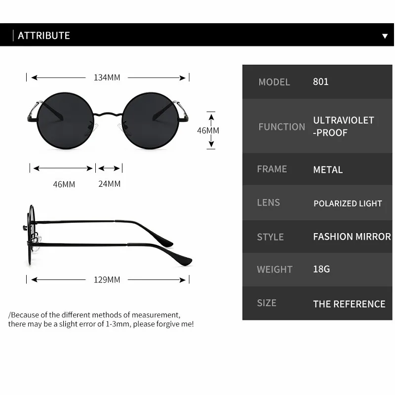 Gafas De Sol polarizadas redondas para hombre y mujer, lentes De Sol Retro, marca De diseñador, montura De Metal