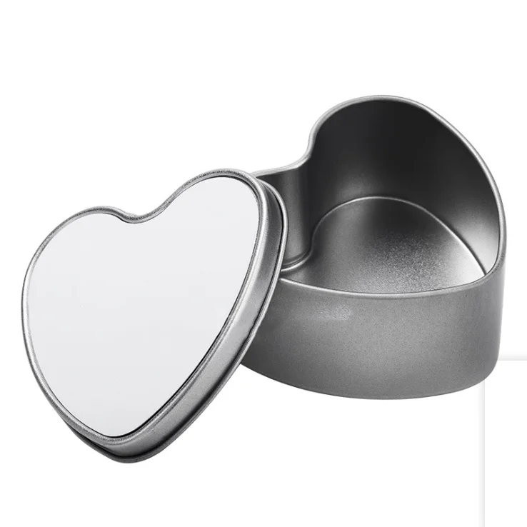 Free Shipping 6pcs/lot New style Sublimation Blan Heart-shaped tinplate candy box For Sublimation INK Print DIY Gifts