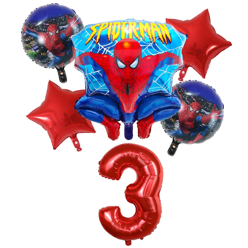 Spider Superhero man palloncini Foil Air Globos Avengers kids 1 2 3 4 5 anni decorazione per feste di compleanno Baby Shower giocattolo per bambini