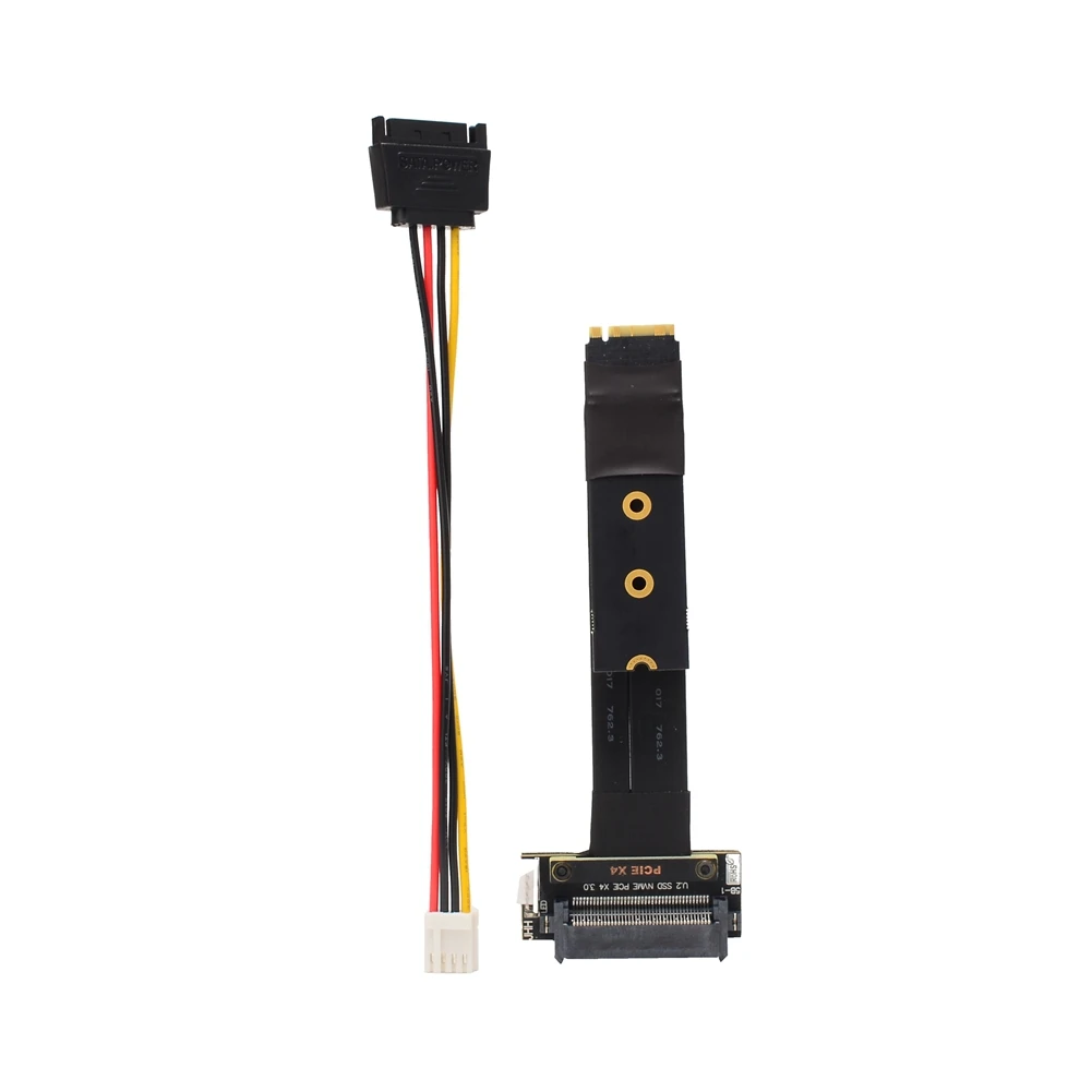 U2 interface SFF-8639 ( U.2 ) to M.2 NVMe NGFF Key M key-M M2 Adapter Riser Card Ribbon Extender Cable For U.2 NVME SSD