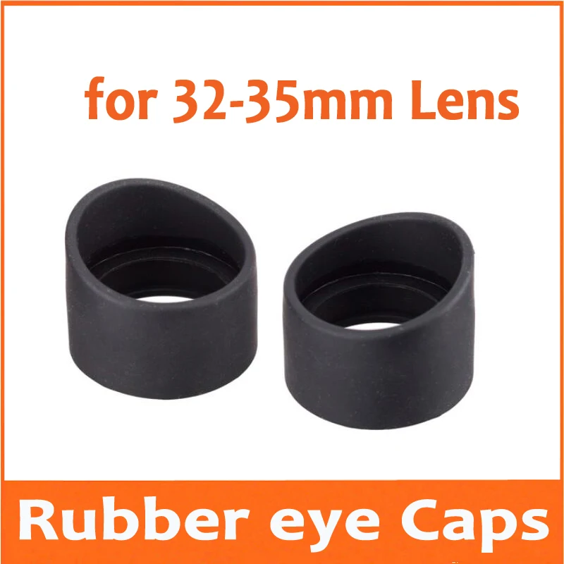 2pcs Eye Guards Stero Microscope Eyepiece Eyeshade 32-35mm Rubber Eye Caps Eyecaps for Stereo Biological Microscope Telescope