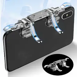 Manette de jeu Pubg à 6 doigts pour téléphone portable, boutons lumineux, joystick pour iPhone et Android, L1/R1