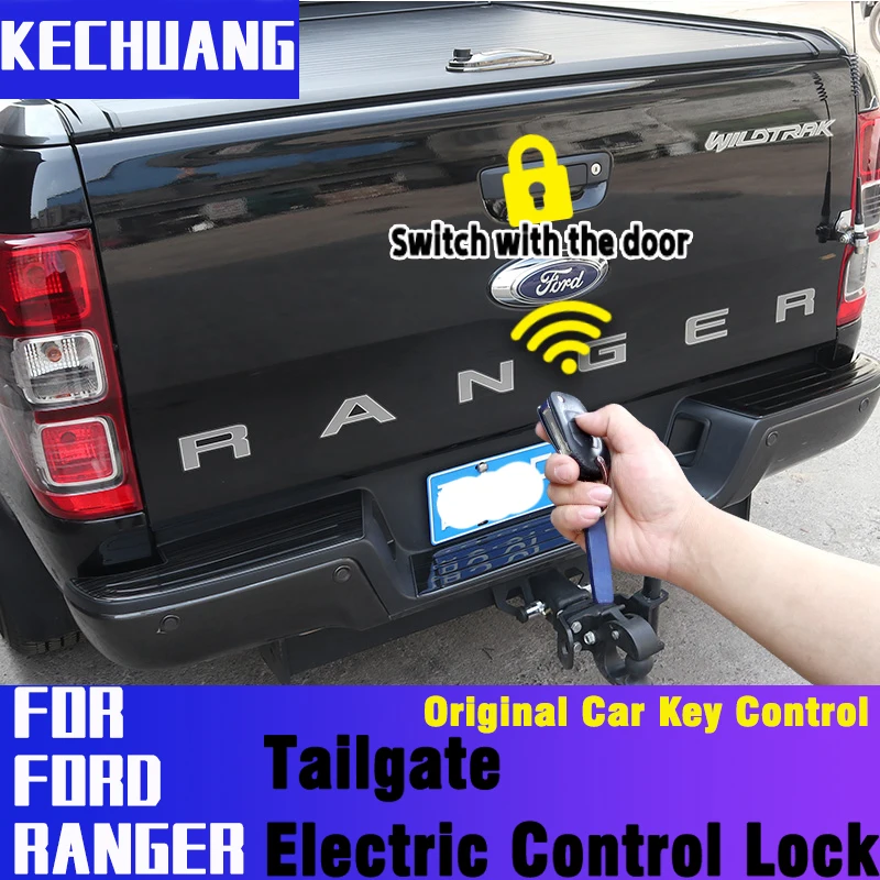 Cerradura de seguridad automática para puerta trasera de Ford RANGER, llave de coche eléctrica Original, Control remoto