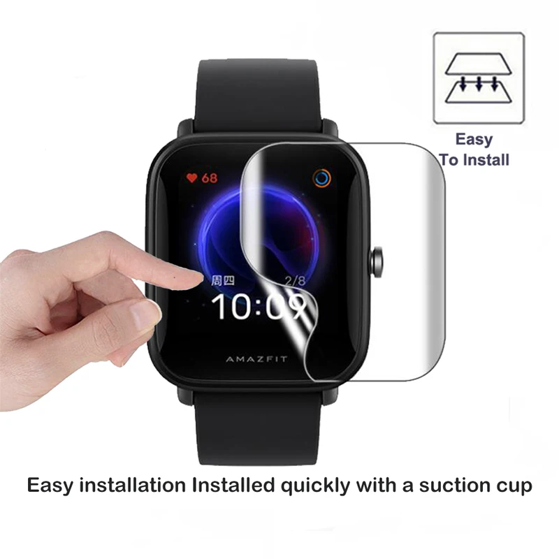 Vanrain Custodia Protettiva Ultra Sottile Per Amazfit Bip 6 – 2 Pezzi Con Vetro Temperato, Trasparente + Nero