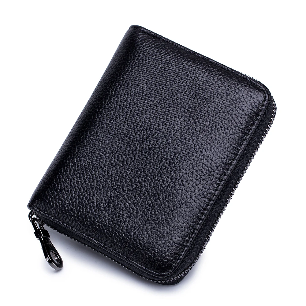 Genuine Leather Credit Card Wallet 24 / 12 Slots Big Capacity Credit Card Holder Passport Holder for Men Women