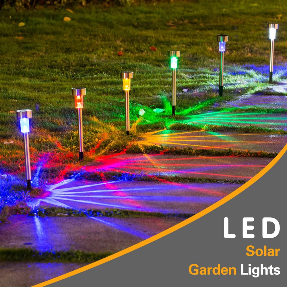 

LED Solar Garden Light Solar Landscape Pathway Light Solar Lawn Lamp Multiple Color For Patio Yard Path Walkway Decor Solar Lamp