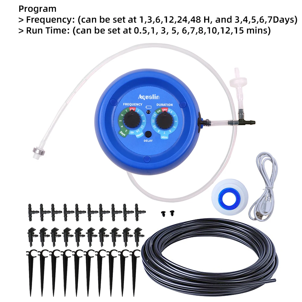 Ogród DIY system nawadniania dom nawadniania kropelkowego sterownik pompy kryty używany do roślin, Bonsia #22018-szary