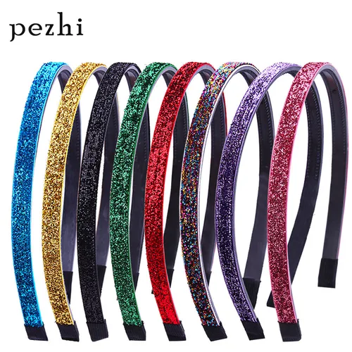 8 Uds. Nuevo tocado para niños, joyería sencilla, accesorios para el cabello para niñas, diadema con purpurina y lentejuelas