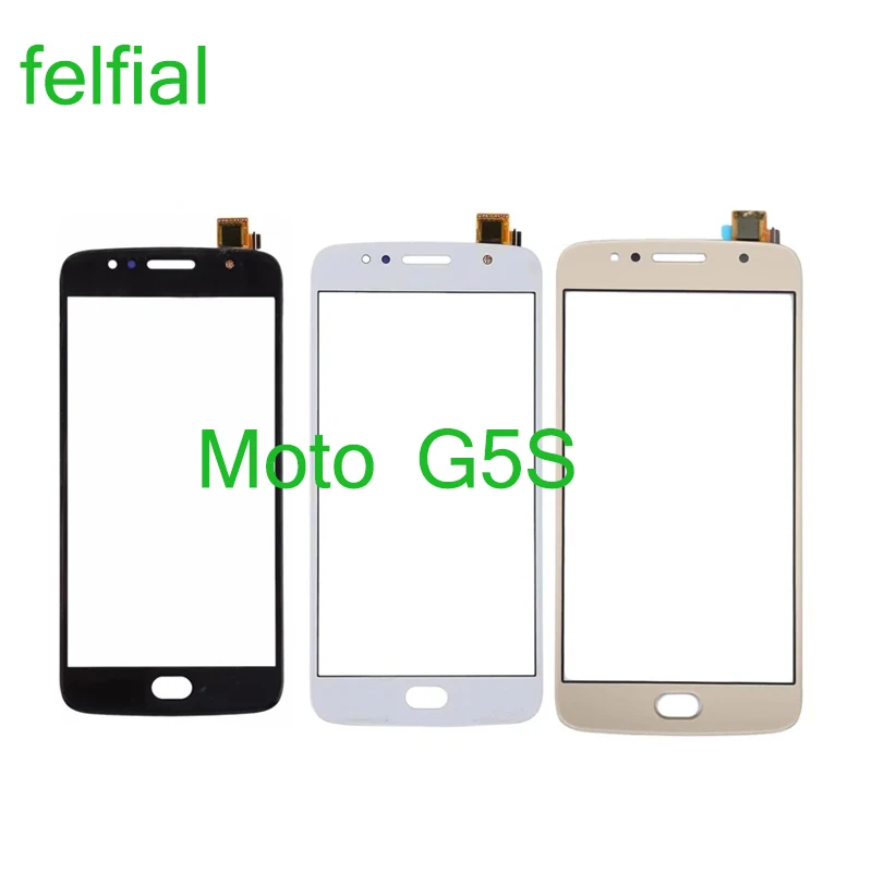 10Pcs/Lot For Motorola Moto G5S XT1791 XT1792 XT1794 Touch Screen Panel Sensor Digitizer Glass Lens Front LCD Outer Glass