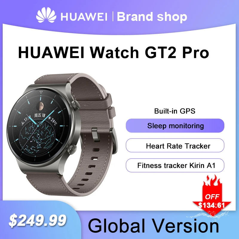 Original Huawei Watch GT 2 Pro Smartwatch Heart Rate Tracker Sleep monitoring GPS Fitness tracker Kirin A1 smart watch men GT2