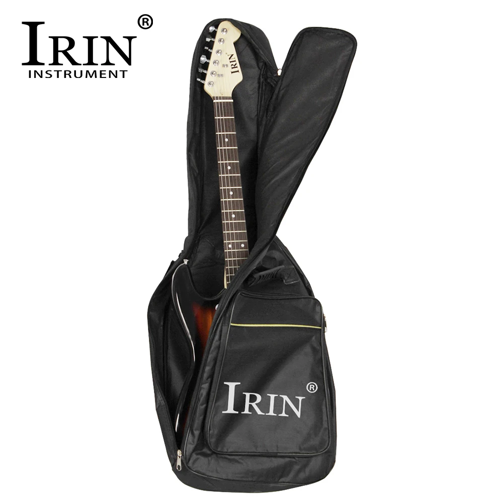 IRIN Waterproof Guitar Case Double Strap Padded Black Electric Guitar Gig Bag Backpack Shoulder Straps Guitar Parts Accessories