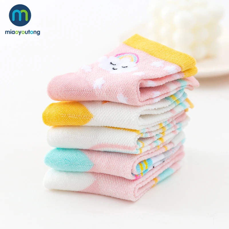 5 Pairs/Lot Unicorn Breathable Baby Boy Socks Summer Mesh Thin Baby Socks For Girls Cotton Socks For Children Kids Miaoyoutong