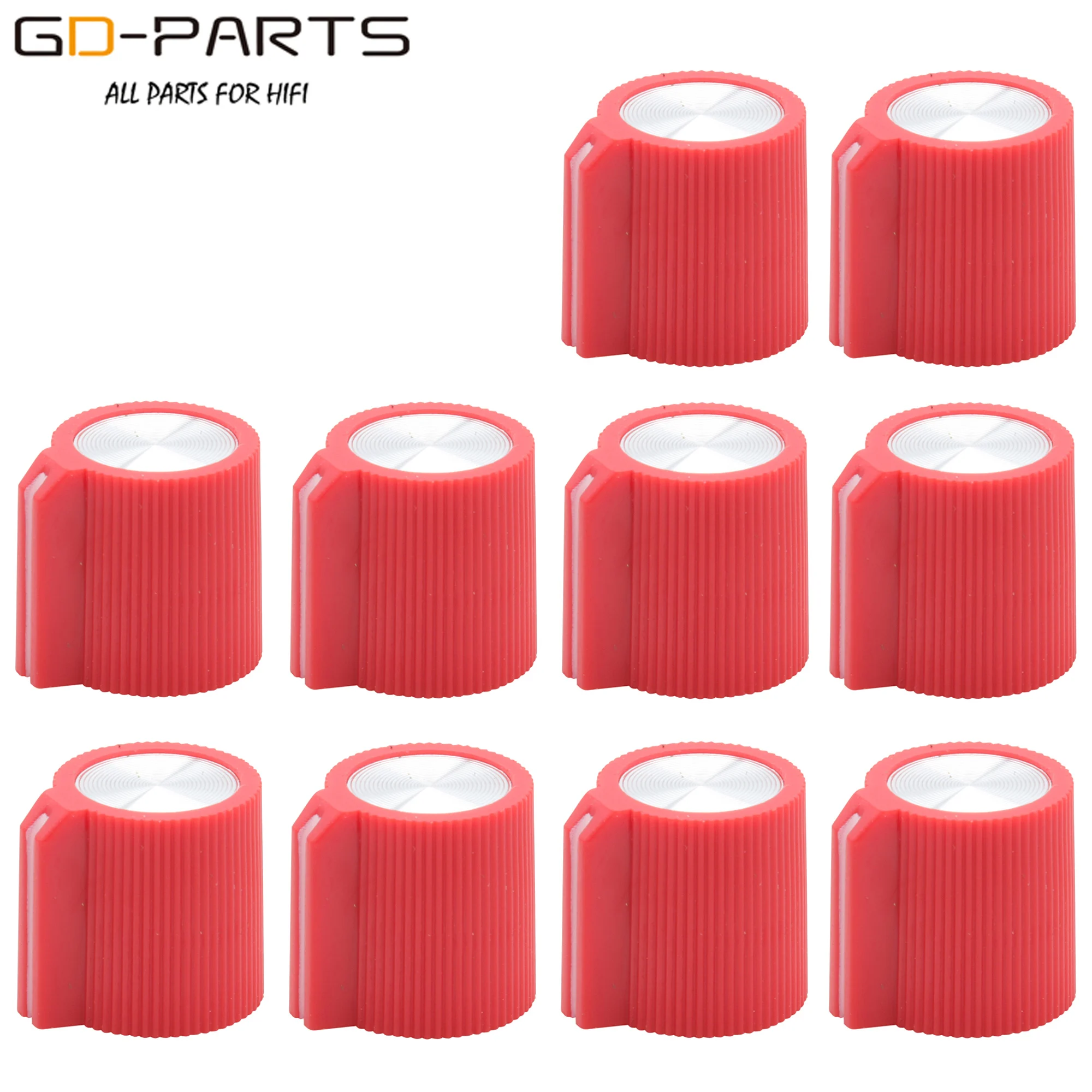 14*16mm Plastic Set Pointer Knob Mirror Cap For Guitar Bass AMP Effect Pedal Overdrive 1/4" 6.4mm Brass Shaft Hole 10PCS - Image 6