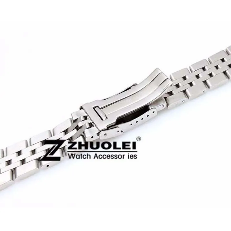 Pulsera de reloj de acero inoxidable para hombre, pulsera sólida de alta calidad, 22mm, 24mm