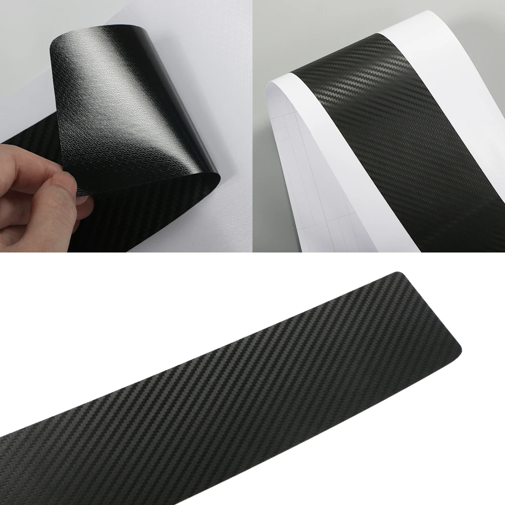 Auto Trunk Guard Plate Anti-Scratch Trim Stickers Car Rear Bumper Carbon Fiber Protector Accessories Decoration For Hyundai ix35