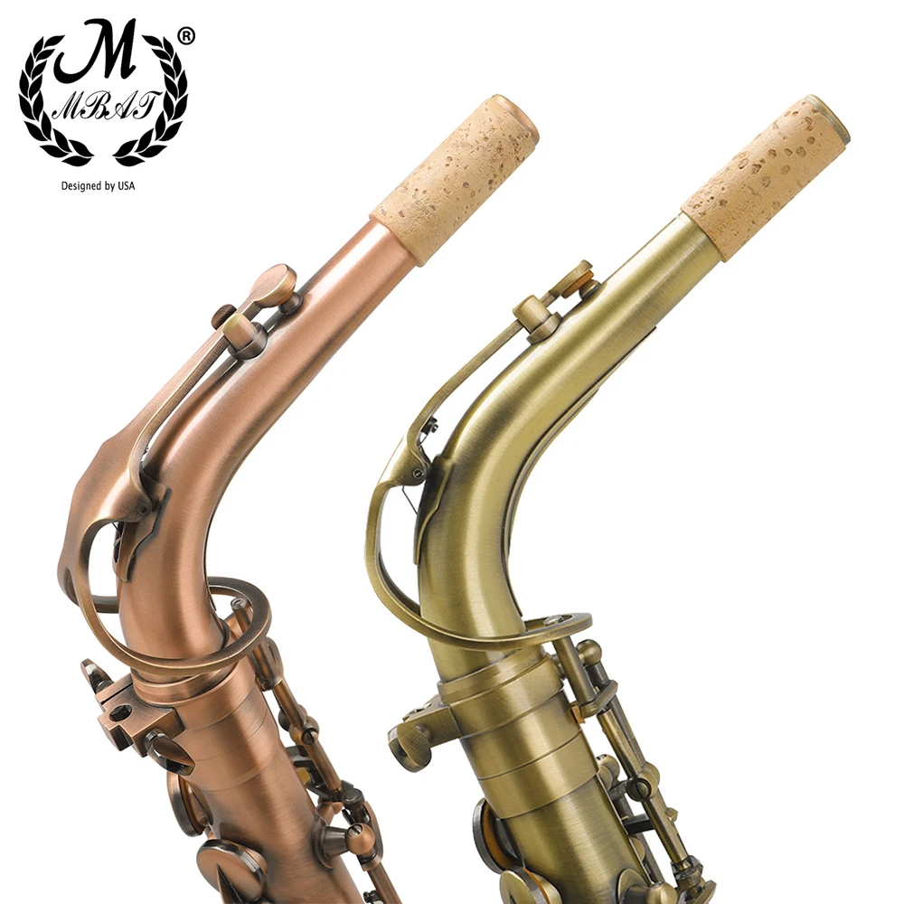 M MBAT wysokiej jakości saksofon altowy Bend Neck materiał mosiężny Sax Instrument dęty drewniany akcesoria 24.5mm