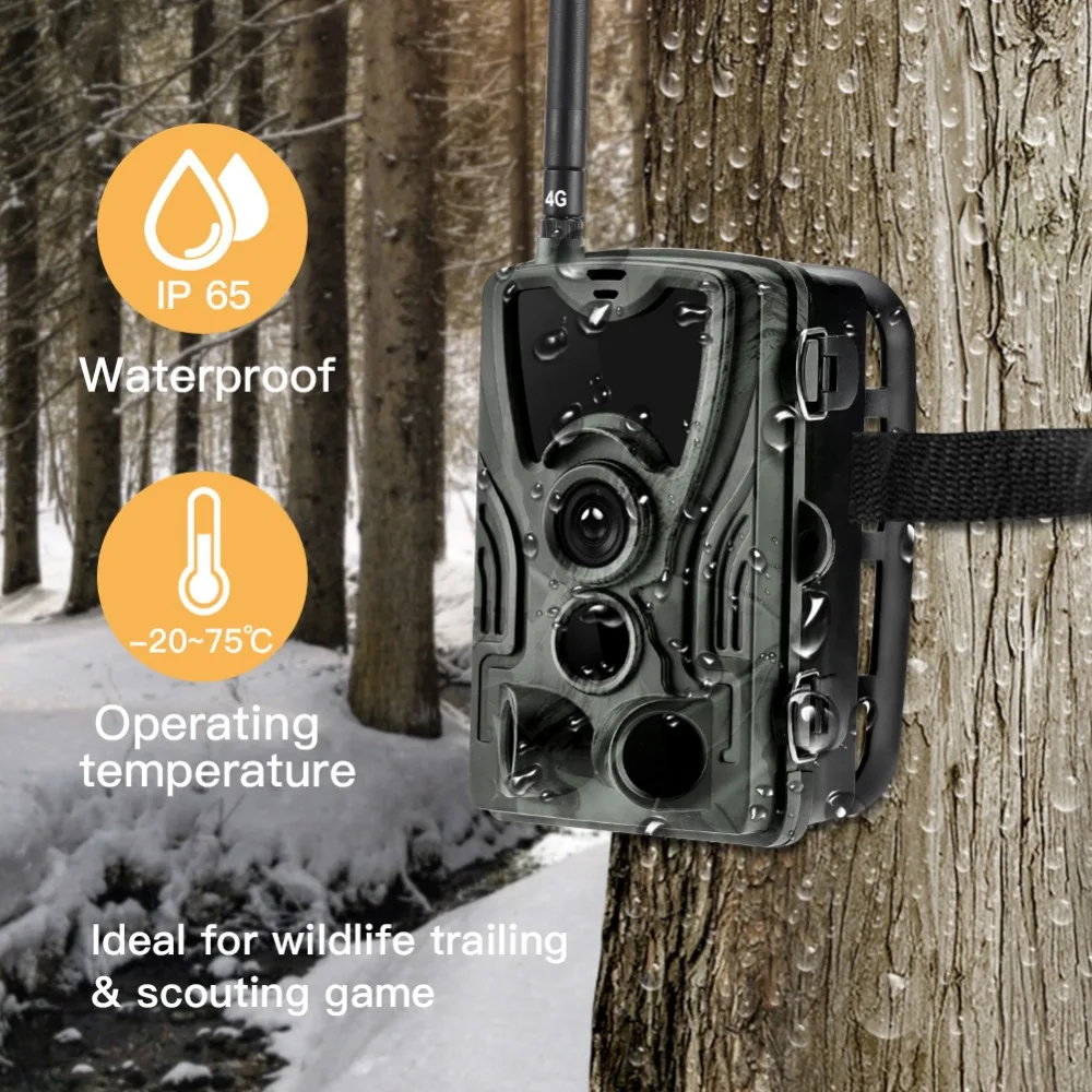 Wireless Trail Camera with 5000MA Lithium Battery, Live broadcast, Cloud Service, 4K, 30MP, Wildlife Hunting Surveillance, Live