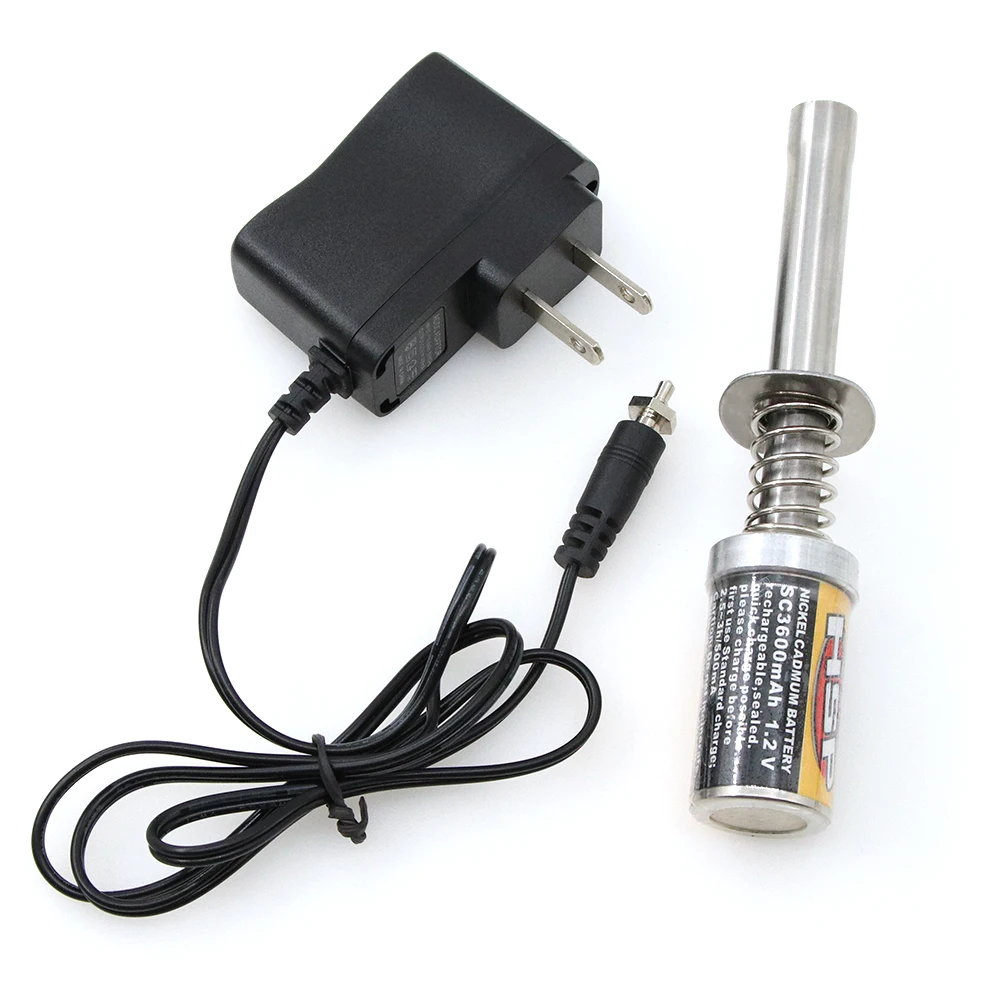 RC Nitro 1.2 V 1800MAH 3600mah Glow Plug Igniter Suitable for RC HSP car 1/8 1/10 HSP 80101 Rechargeable Charger