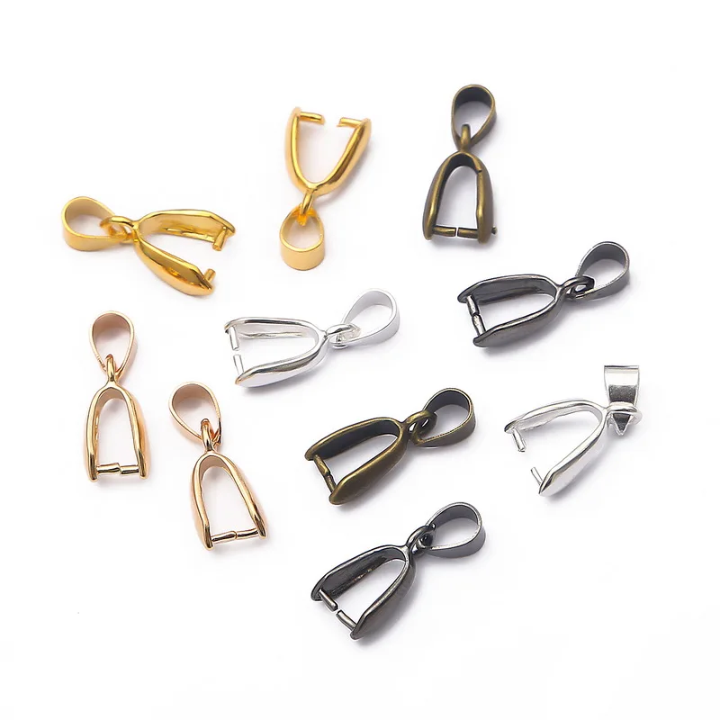 Melon Seeds Buckle Pendants Clasps Hook Clips Bails Connectors Copper Charm Bail Beads Supplies For Jewelry Making DiY 10pcs