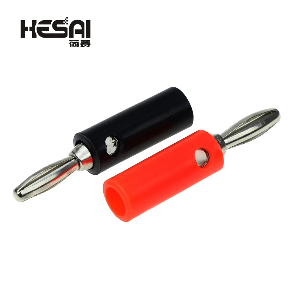 2PCS/10PCS Audio Speaker Screw Banana Plug Connector 4mm IN STOCK Black Red High Quality Banana Plug Connector Wholesale