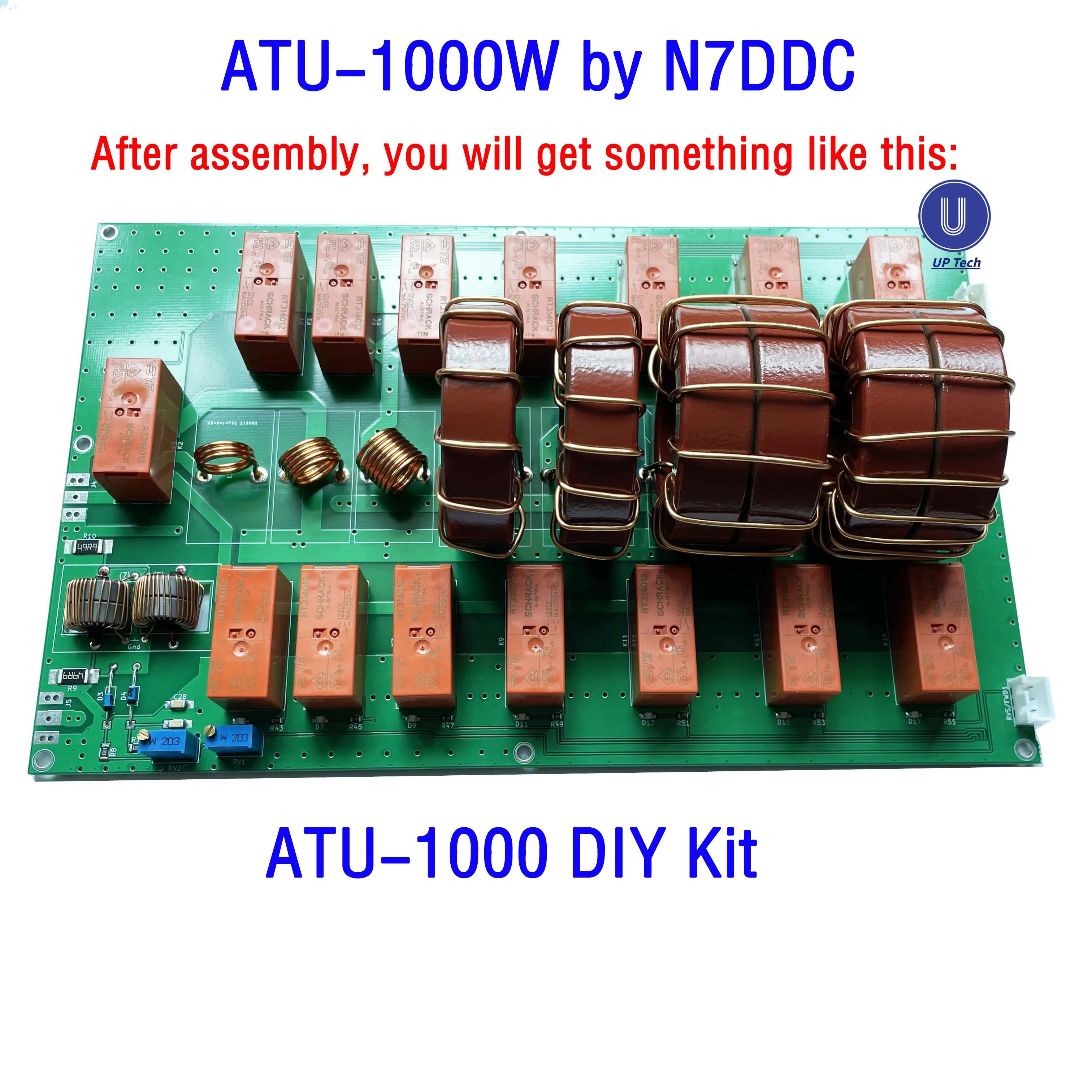 ATU-100 Update ชุด ATU-1000 ATU1000 ATU-1KW ATU1000W เสาอากาศอัตโนมัติ7X7โดย N7DDC