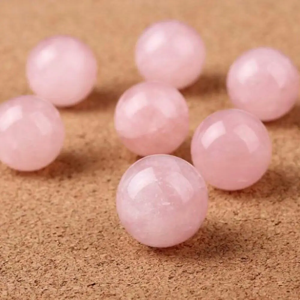 Natural Pink Rose Magic Quartz Crystal Healing Ball Reiki Decor Sphere 40MM W/ Stand
