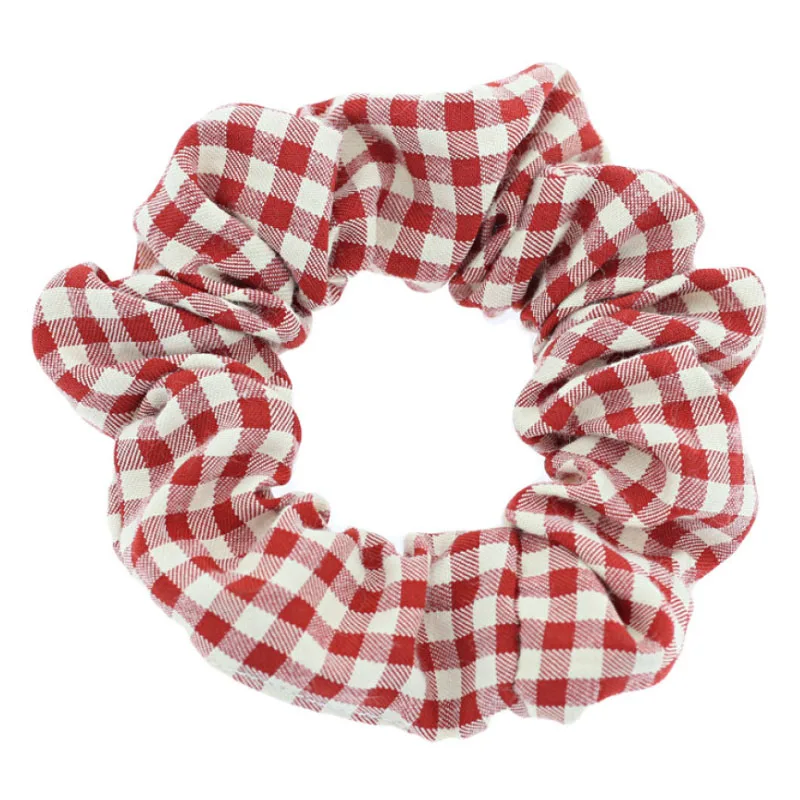 Refreshing  Style Plaid Scrunchies Women Check Design Elastic Hair Bands Girls Hair Ties  Hair Accessories