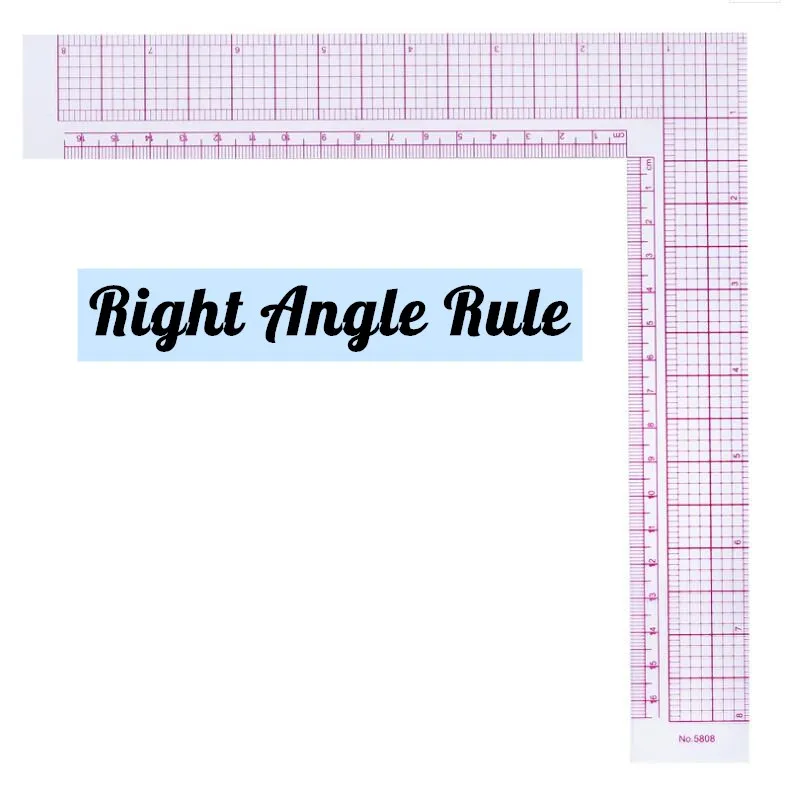 1 Piece Sewing Patchwork Straight-Angle Ruler 5808 L-Shaped Clothing Ruler Drawing Supplies Sewing Accessories