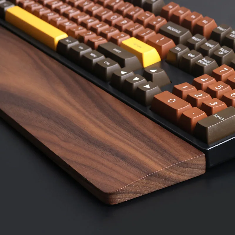 60 87 104 Keys One-Hand Walnut Wooden Keyboard Wrist Rest For GK64 68 Anne Pro 2 with Anti-Slip Mat Pad Custom  For Keyboard