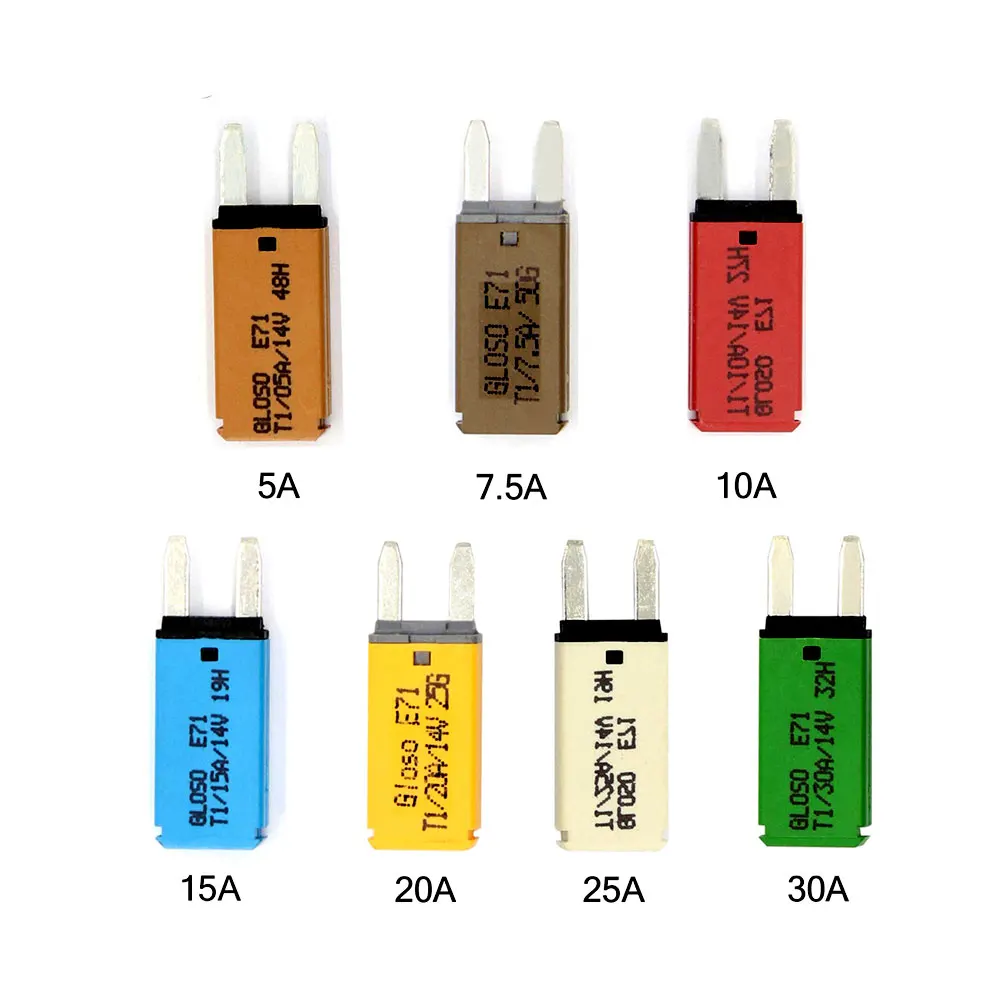 IZTOSS 10PCS 5-30A 14V Small Blade Fuse Automatic Reset Fuse Circuit Breaker Current Overload Protector for Car Truck Boat RV