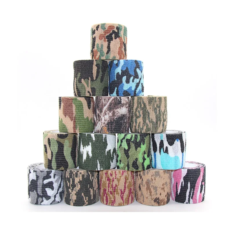 4.5m Camouflage Elastoplast Self Adhesive Protective Stretch Elastic Wrap Ankle Knee Finger Arm Bandage for Hunting Sports