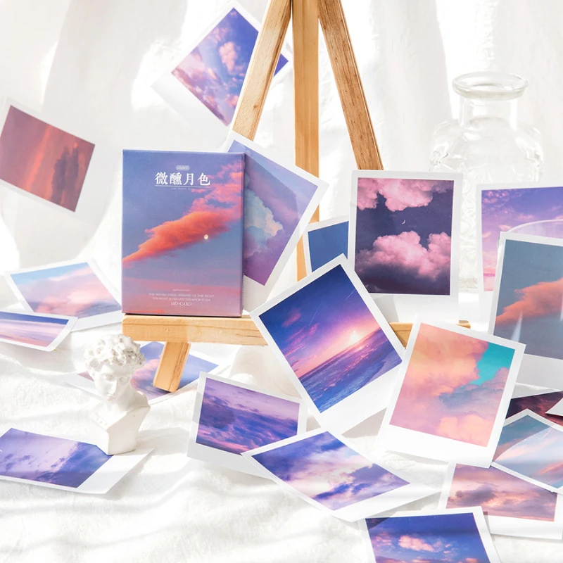 30 sheets Romantic Scenery Series Stickers Cool World Sky Forest Planet DIY Journal Sticker Stationery School Supplies